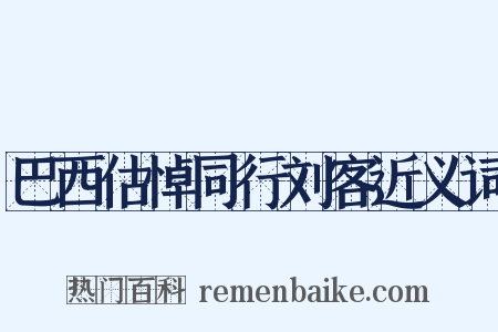 巴西估悼同行刘客近义词是什么意思的图片